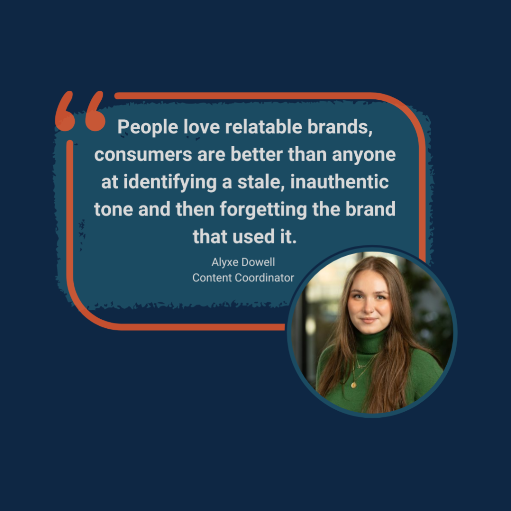 quote graphic that intends to show the importance of tone